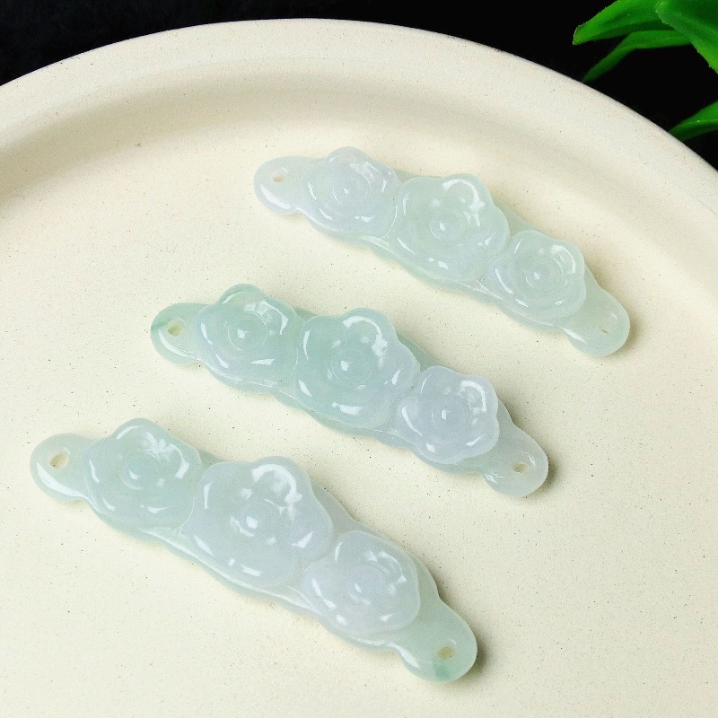 Women Accessories Jewelry - 1pc Natural Jadeite Emerald Flower Hand