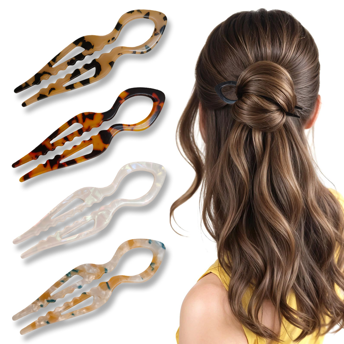 U-Shaped Hair Sticks Tortoises - Women'S Accessories H&M recension och pris