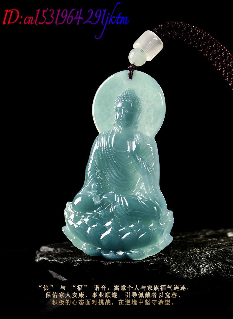 Natural Burmese Jadeite Buddha - Women Accessories Jewelry recension och pris