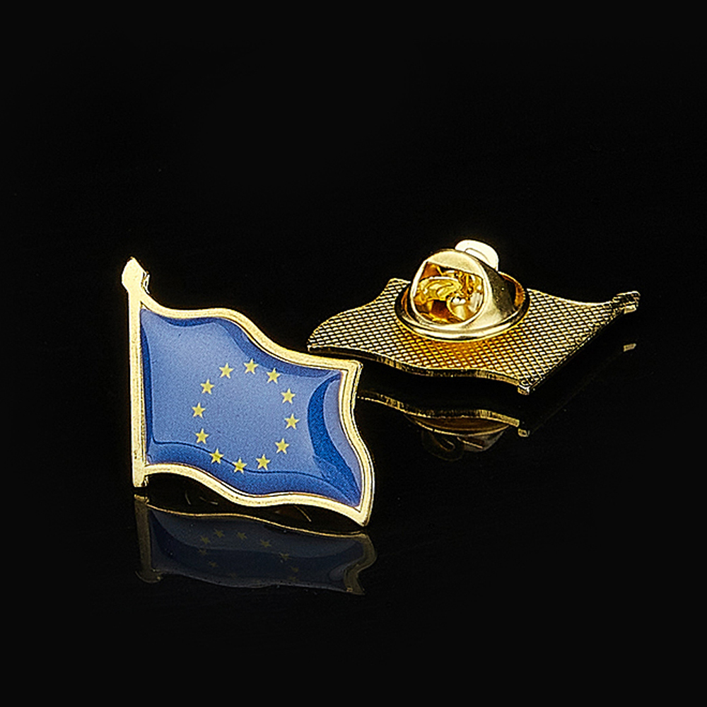 European Union Patriotism Badg - Brooch Pin Gold recension och pris