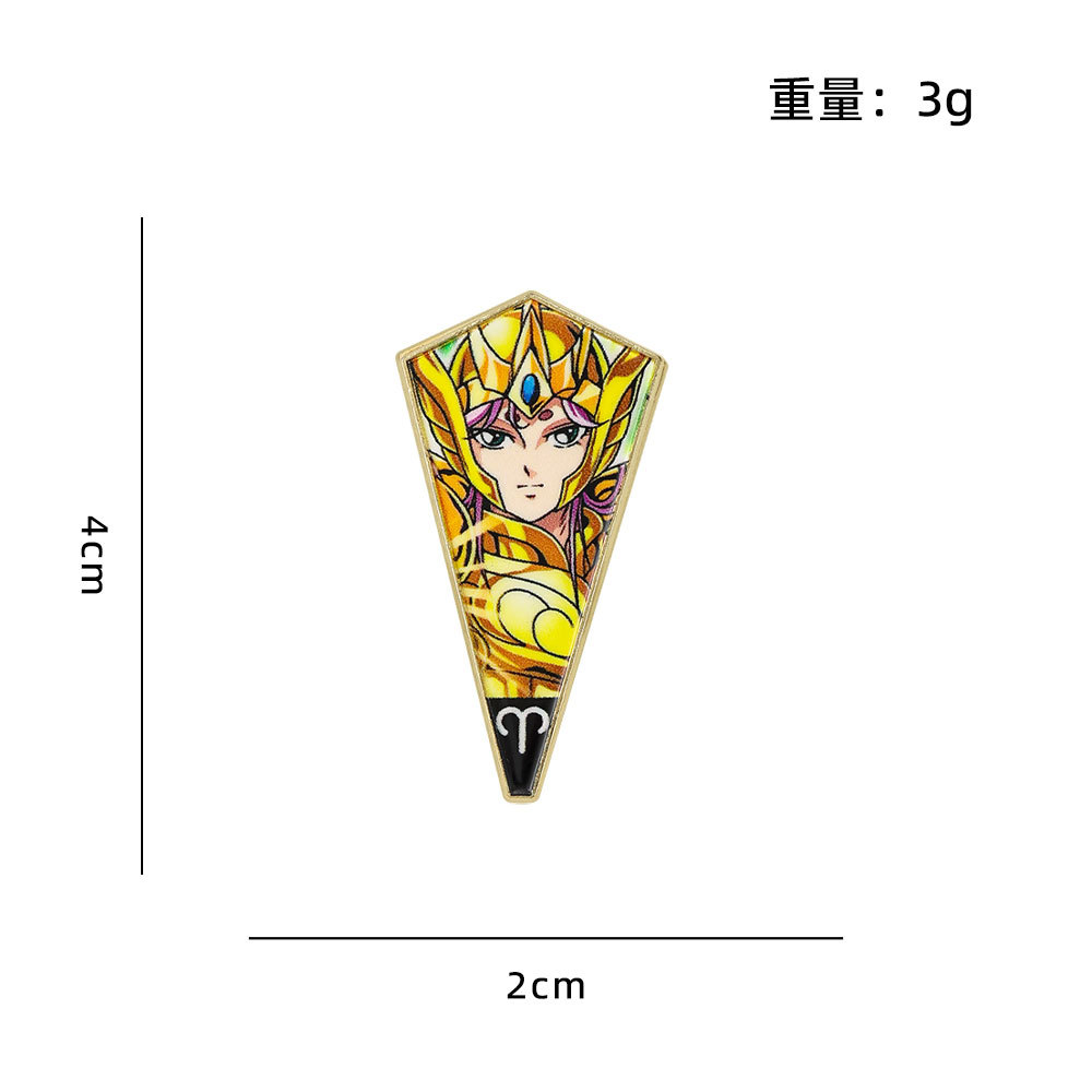 Saint Seiya Gold Saint Enamel  - Brooch Pin Gold recension och pris