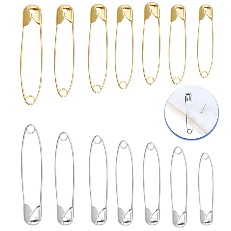 100Pcs/lot Stainless Steel Saf - Brooch Pin Gold recension och pris