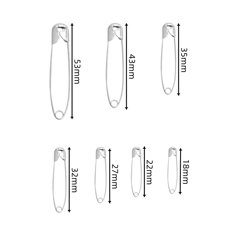 100Pcs/lot Stainless Steel Saf - Brooch Pin Gold recension och pris