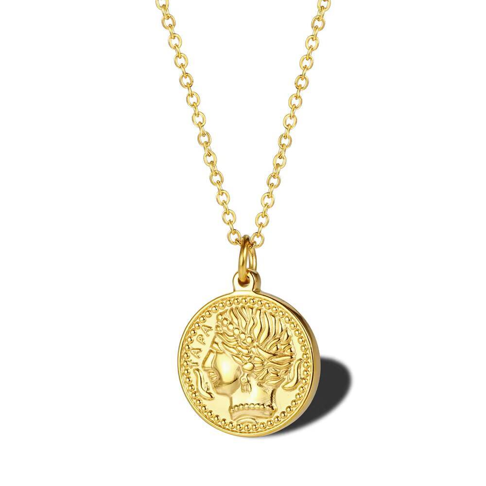 Women Delicate Gold Plated Eli - Coin Necklace Delicate recension och pris