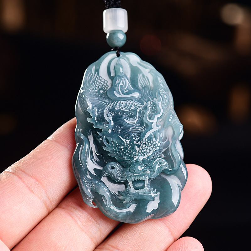 Natural Burmese Jadeite Dragon - Women Accessories Jewelry recension och pris