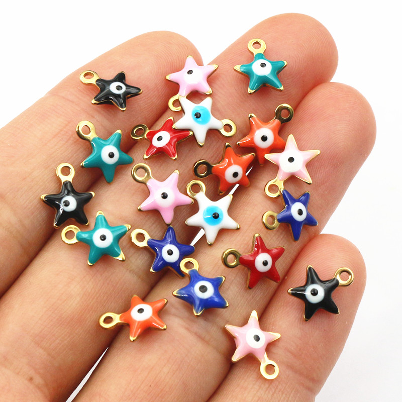 20pcs 10x8.5mm Enamel Evil Eye - Evil Eye Bracelet recension och pris