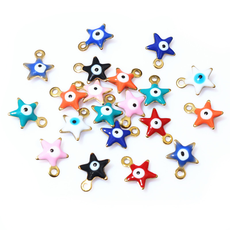 20pcs 10x8.5mm Enamel Evil Eye - Evil Eye Bracelet recension och pris