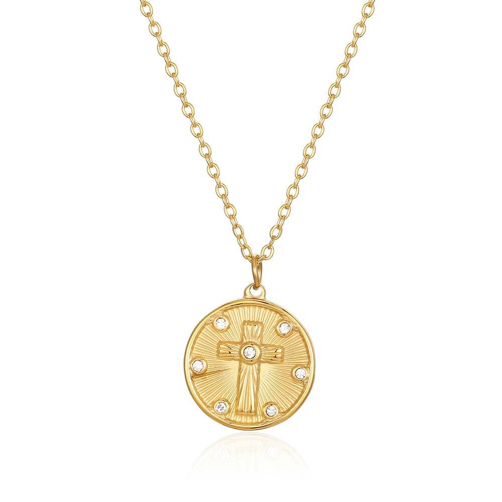 Women Delicate Round Coin Zirc - Coin Necklace Delicate recension och pris
