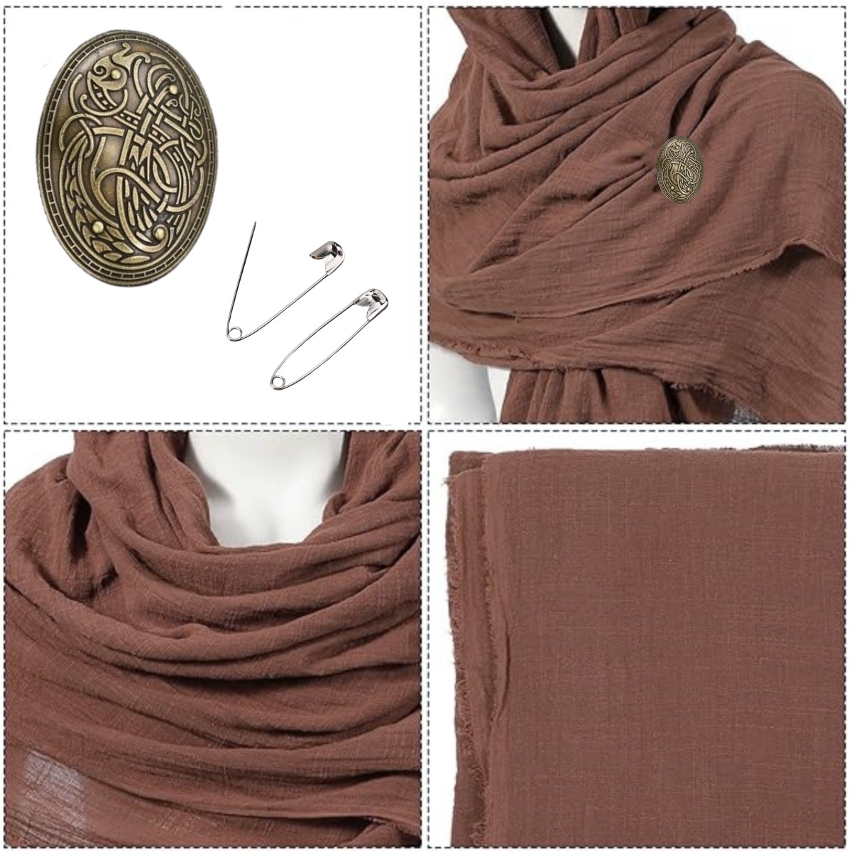 Medieval Cloak with Hood Men W - Women'S Viking Accessories recension och pris