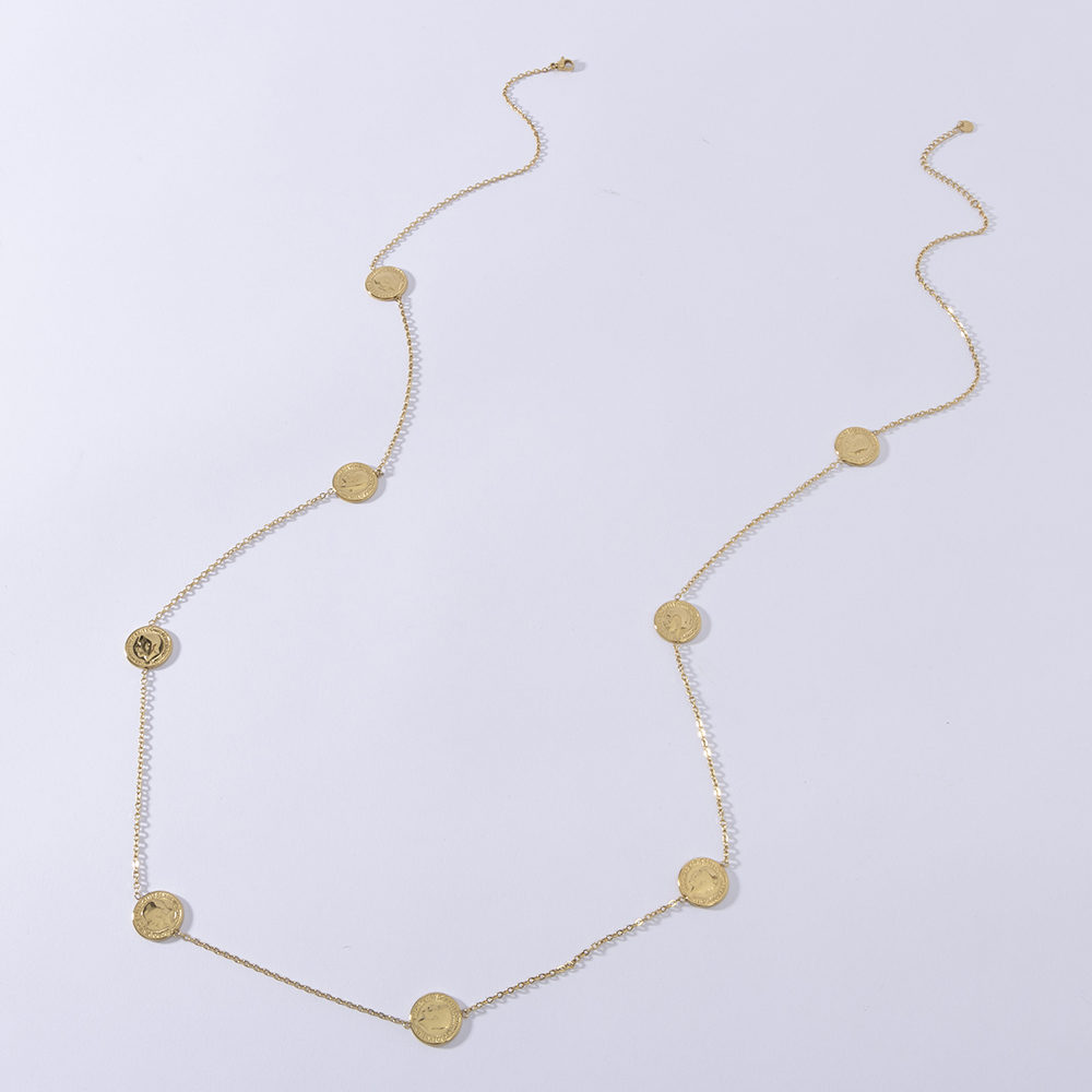 LUIZADA Stainless Steel Fashio - Coin Necklace Delicate recension och pris
