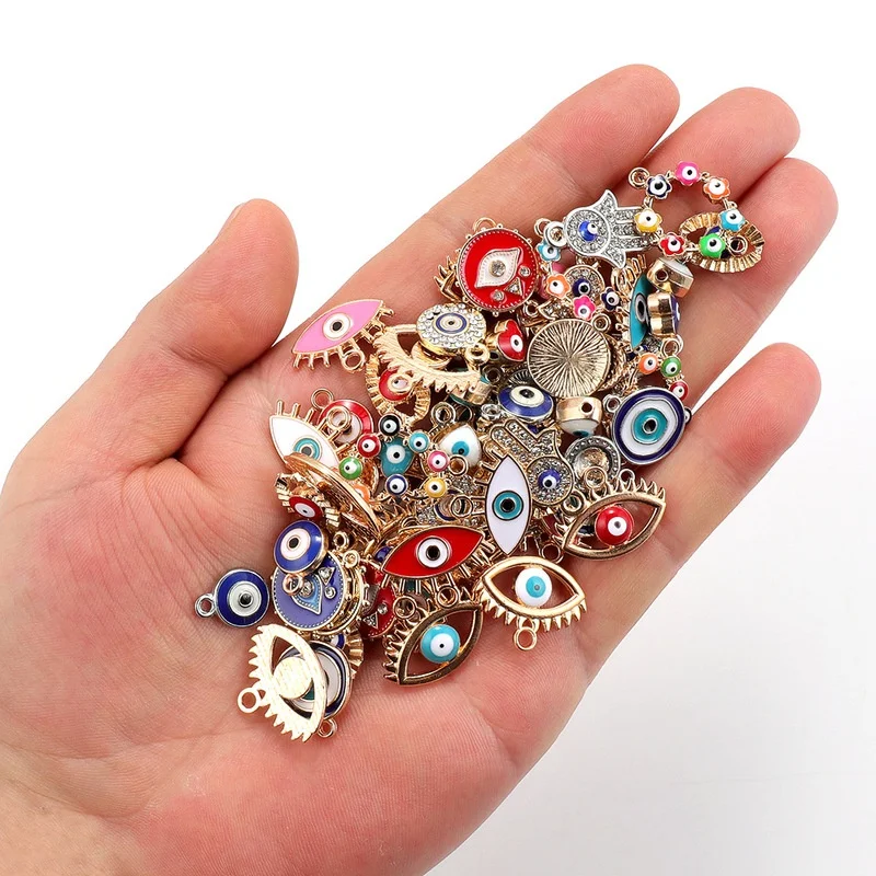 30pcs Mix Alloy Colored Enamel - Evil Eye Bracelet recension och pris