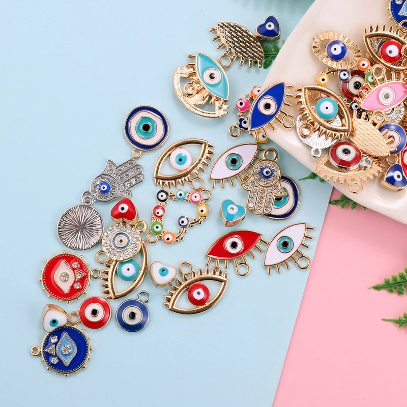 30pcs Mix Alloy Colored Enamel - Evil Eye Bracelet recension och pris