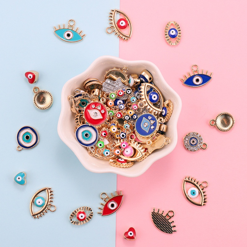 30pcs Mix Alloy Colored Enamel - Evil Eye Bracelet recension och pris