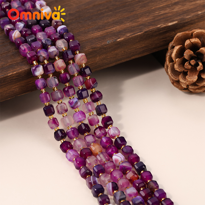 Purple line agate Stone Natura - Women Accessories In Wholesale recension och pris