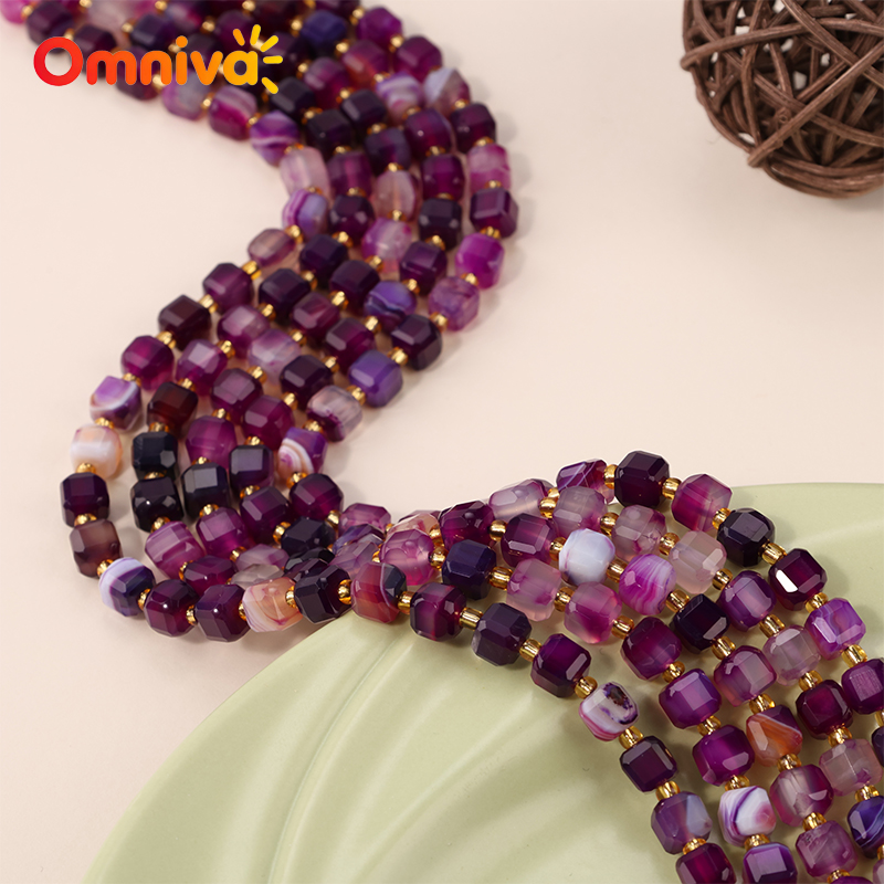 Purple line agate Stone Natura - Women Accessories In Wholesale recension och pris