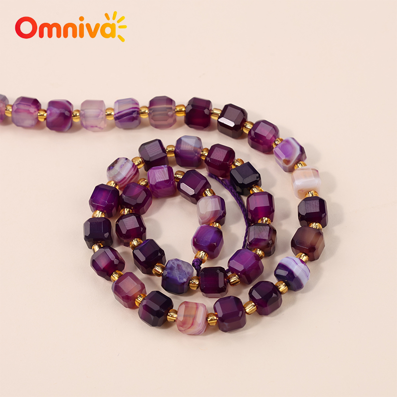 Purple line agate Stone Natura - Women Accessories In Wholesale recension och pris