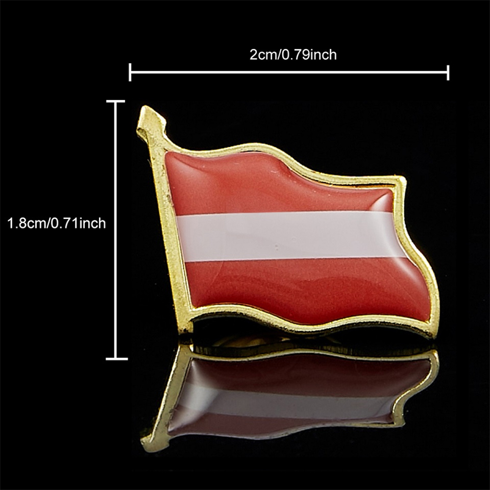 Austria Waving National Epoxy  - Brooch Pin Gold recension och pris