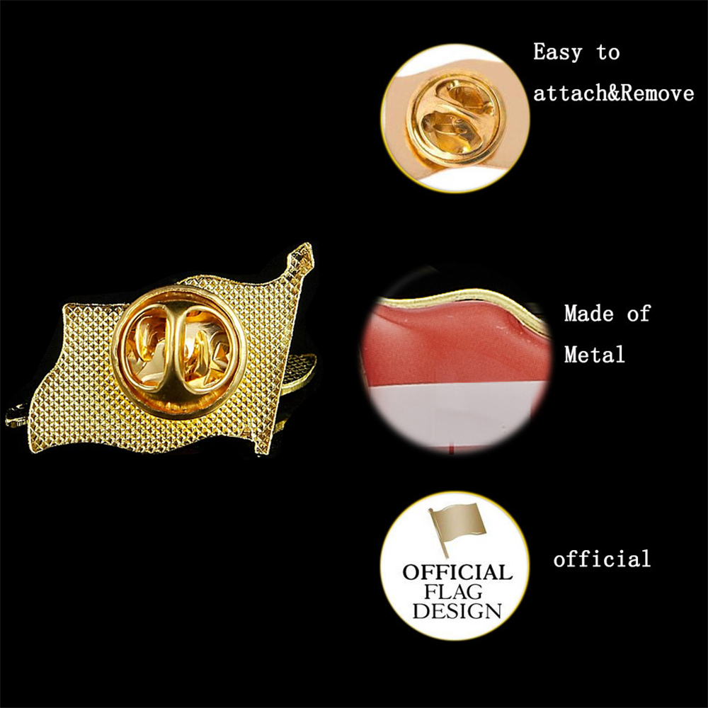 Austria Waving National Epoxy  - Brooch Pin Gold recension och pris