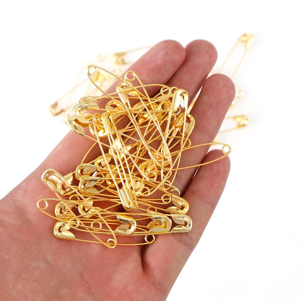 100pcs 22/28/38/45/54mm Silver - Brooch Pin Gold recension och pris