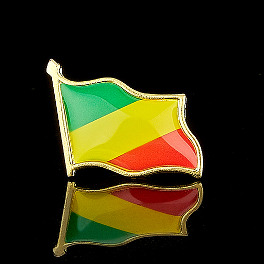 Republic of the Congo African  - Brooch Pin Gold recension och pris