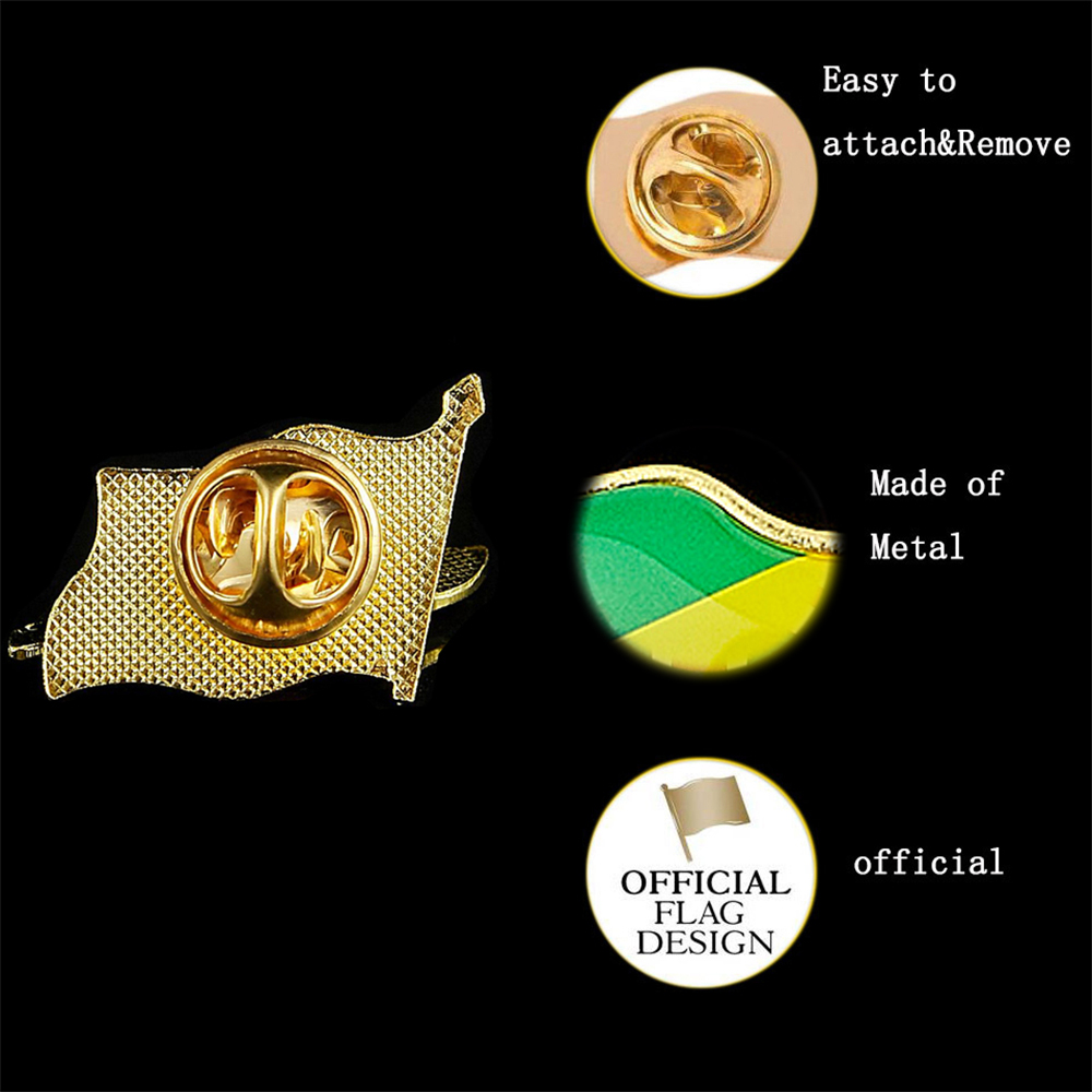 Republic of the Congo African  - Brooch Pin Gold recension och pris