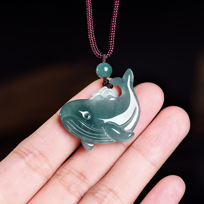 Natural Burmese Jadeite Whale  - Women Accessories Jewelry recension och pris