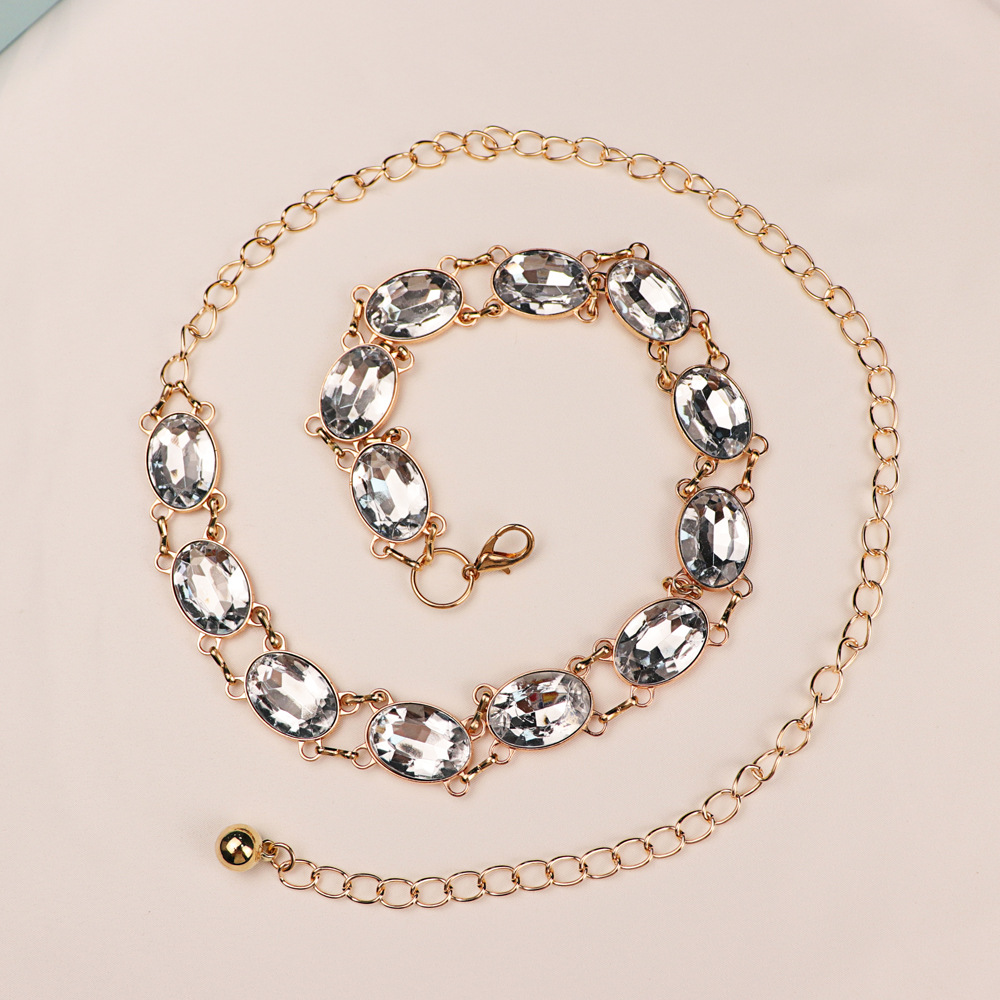 Chic Rhinestone Waist Chain Wo - Women'S Accessories For Formal Wear recension och pris