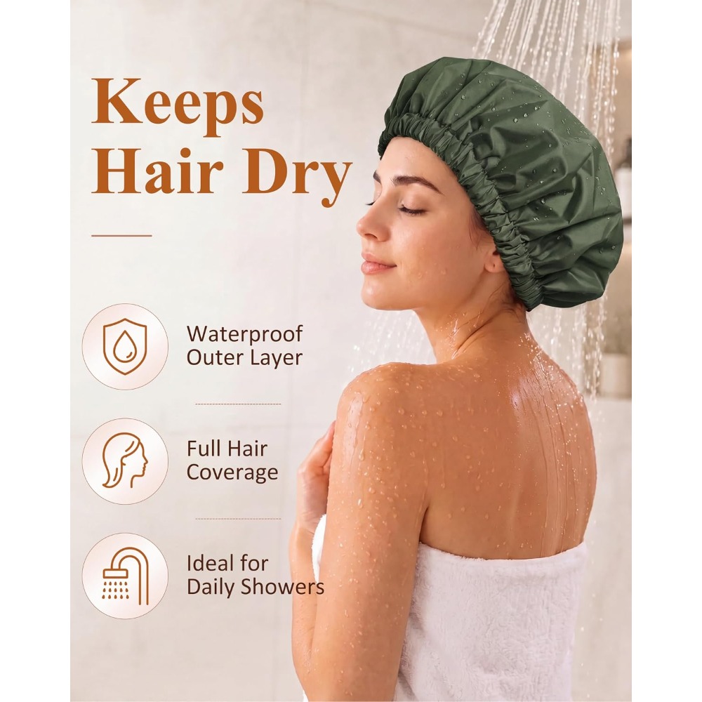 Reusable Waterproof Shower Cap - Women Accessories Images recension och pris