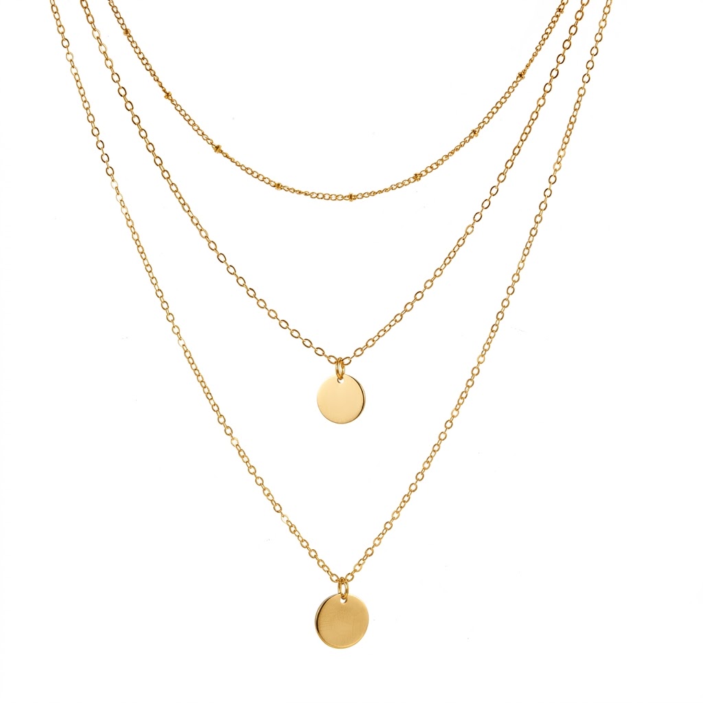 14K Gold Plated Delicate Layer - Coin Necklace Delicate recension och pris