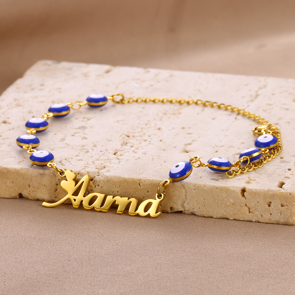 Custom Name Blue Evil Eye Brac - Evil Eye Bracelet recension och pris