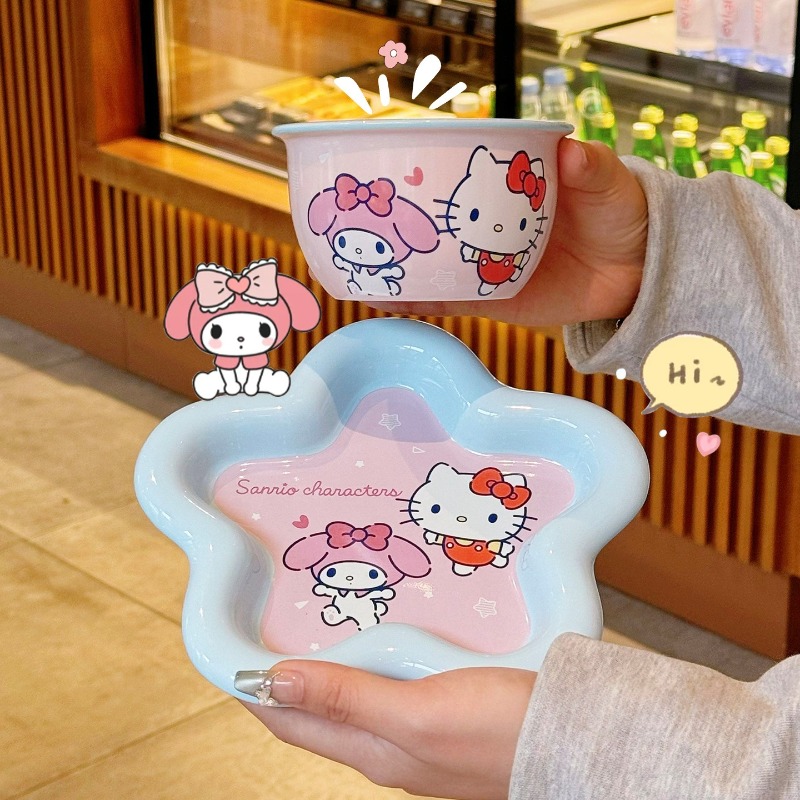 Cartoon Cat Print Ceramic Dinn - Women Kitchen Accessories recension och pris