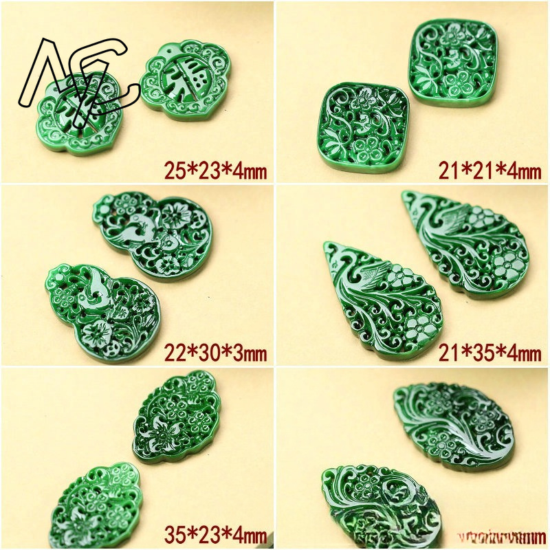 2pcs DIY Natural Dry Green Eme - Women Accessories Jewelry recension och pris