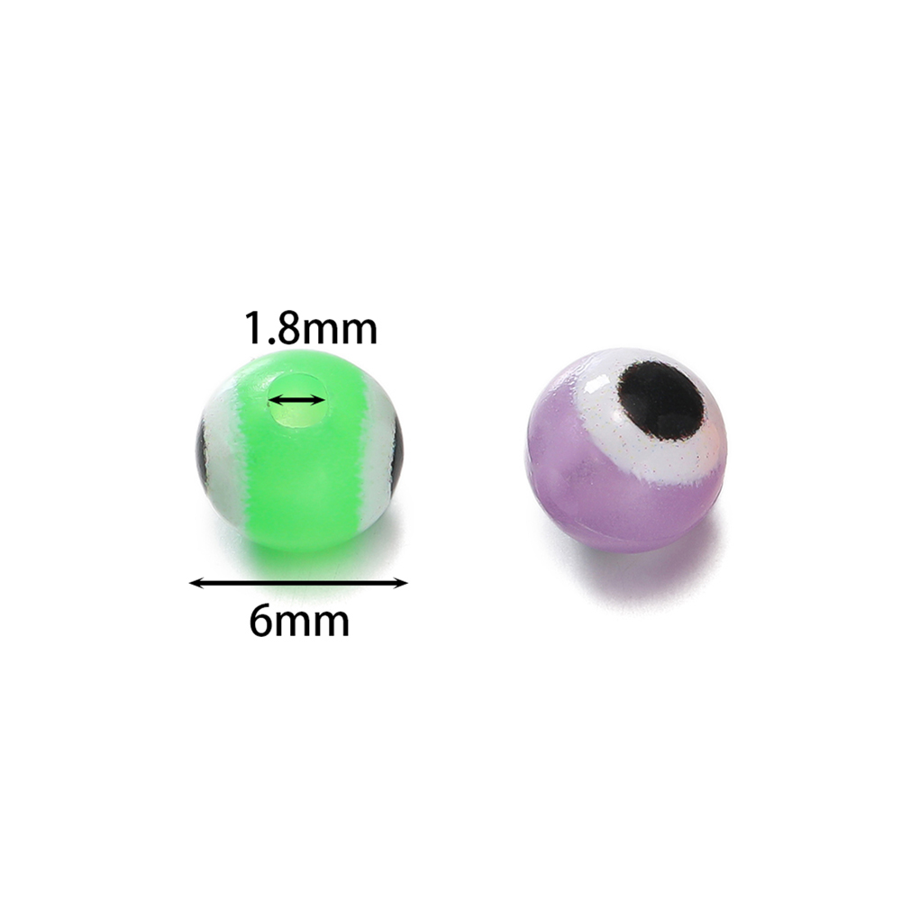 10pcs/lot 6mm Luminous Round B - Evil Eye Bracelet recension och pris