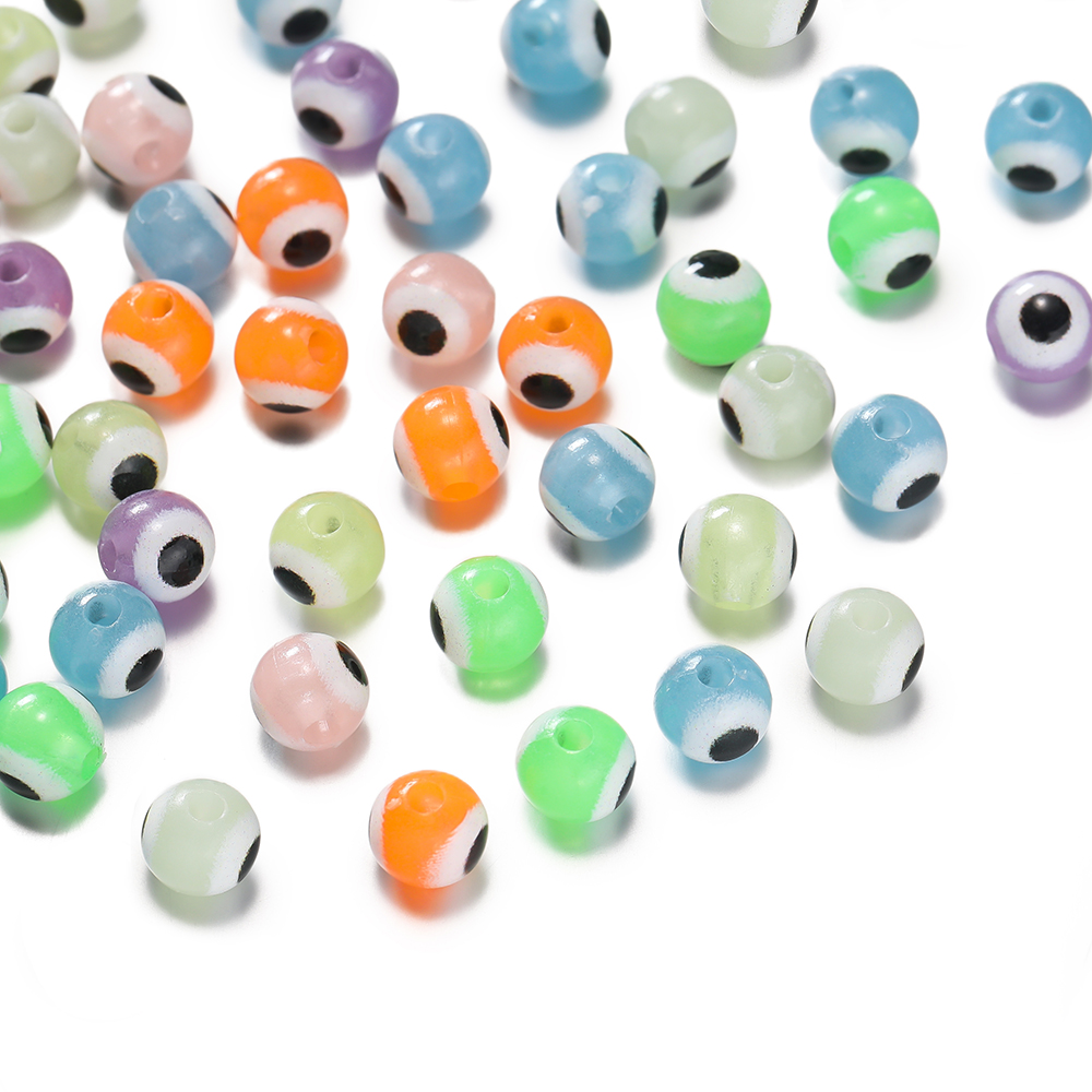 10pcs/lot 6mm Luminous Round B - Evil Eye Bracelet recension och pris