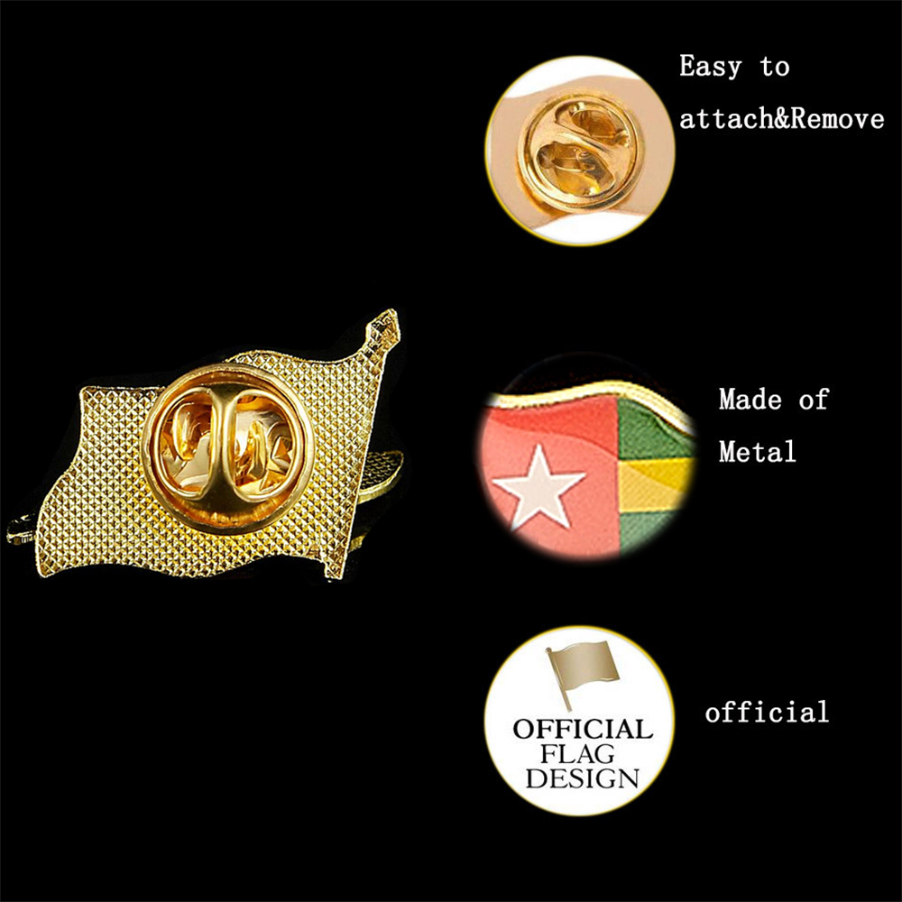 The Republic of Togo Africa Co - Brooch Pin Gold recension och pris