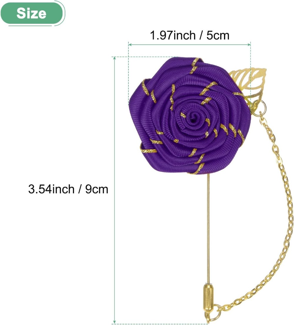 Rose Brooch Pin Cloth Rose Flo - Brooch Pin Gold recension och pris