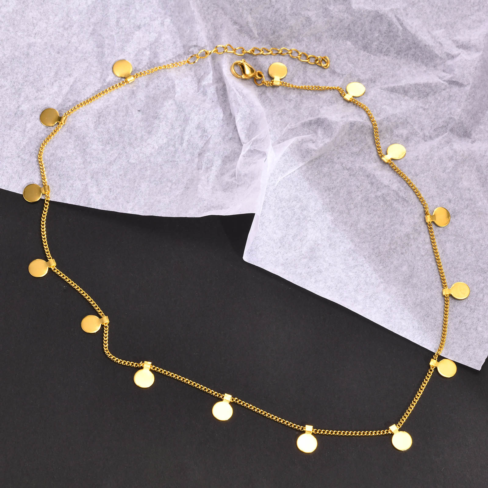Delicate Small Multiple Coins  - Coin Necklace Delicate recension och pris