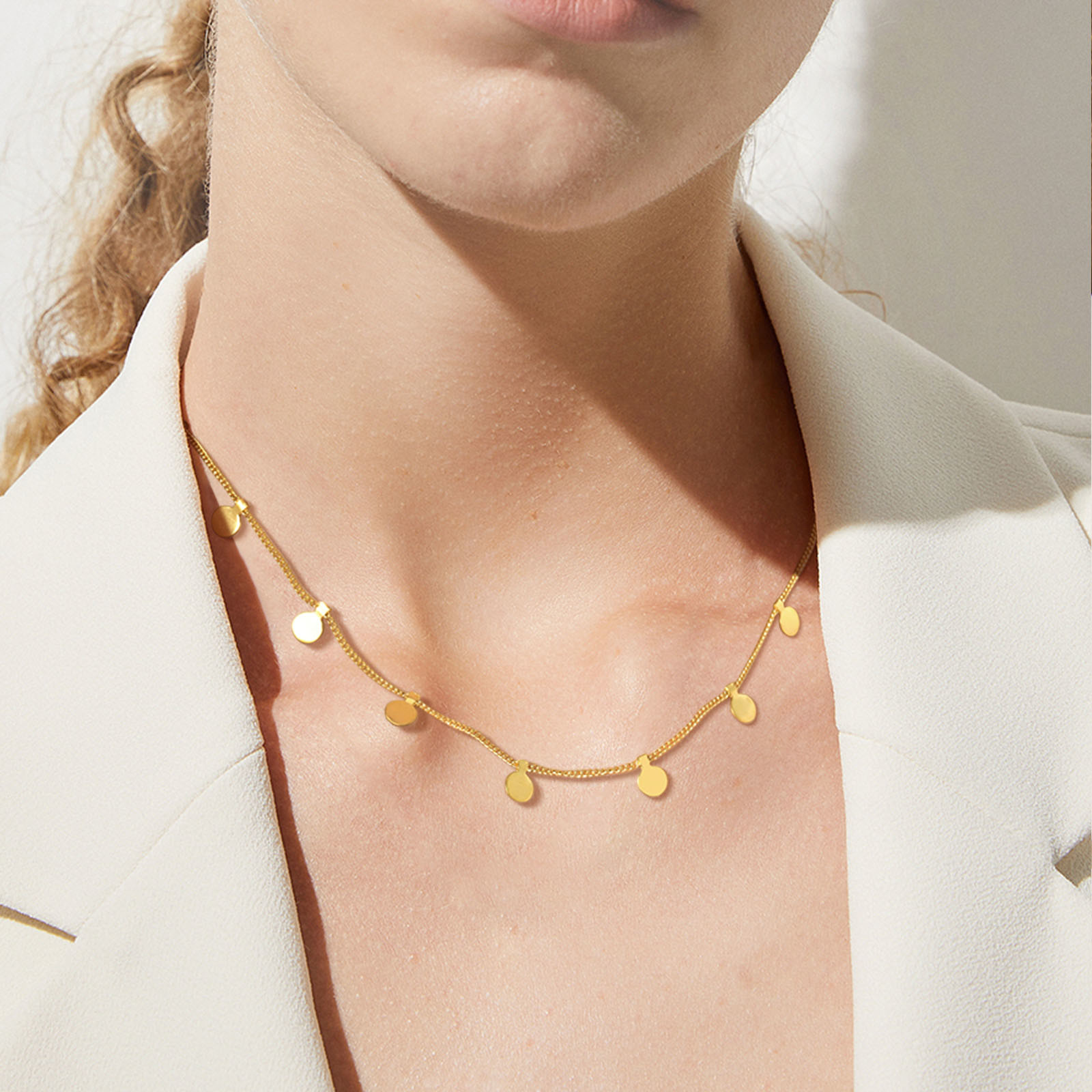 Delicate Small Multiple Coins  - Coin Necklace Delicate recension och pris