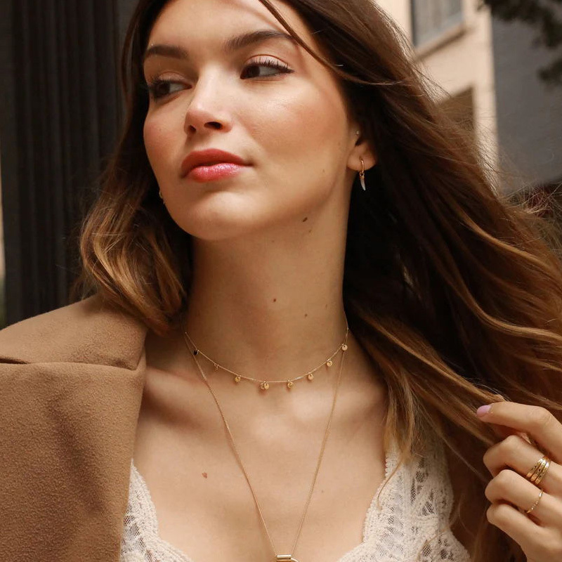 Delicate Small Multiple Coins  - Coin Necklace Delicate recension och pris
