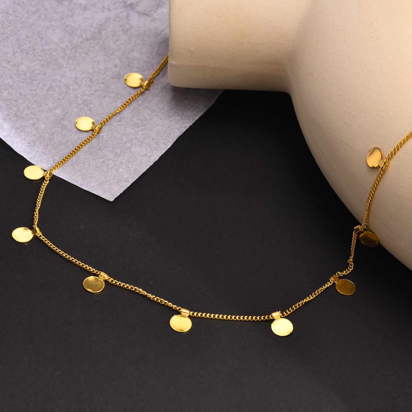 Delicate Small Multiple Coins  - Coin Necklace Delicate recension och pris